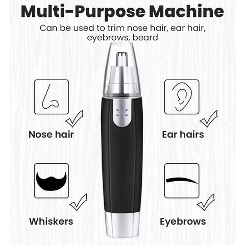 3-in-1 Rechargeable Facial Hair Trimmer - Painless Electric Nose, Ear & Eyebrow Shaver for Men & Women, Portable Grooming Kit