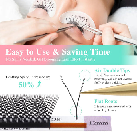 NAGARAKU YY Shape Hand Woven Premium  Eyelashes Extension