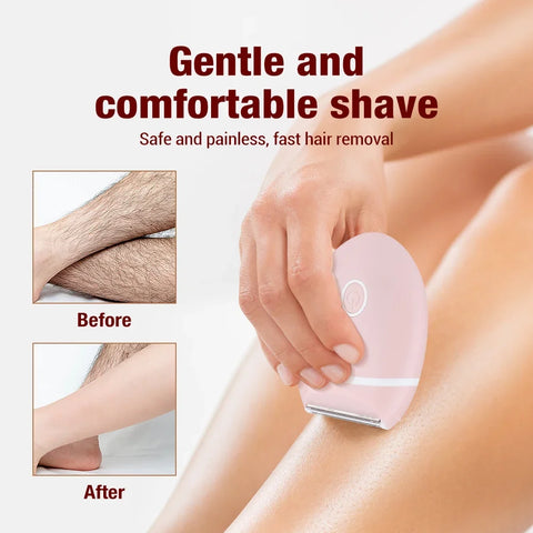 Women's Portable Electric Shaver - Compact Travel Size Body Groomer for Smooth Legs & Underarms, Easy to Clean