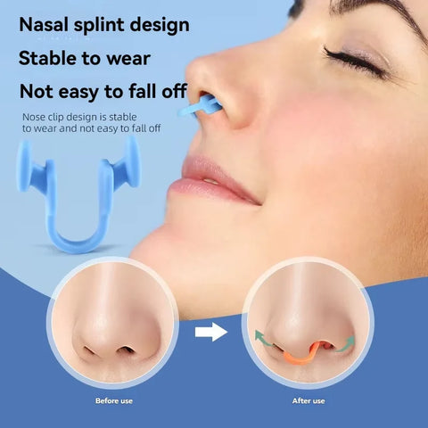 2pcs Silicone Elastic Nose Clip Stop Snoring Device Anti-Snoring Supplies for Better Sleep