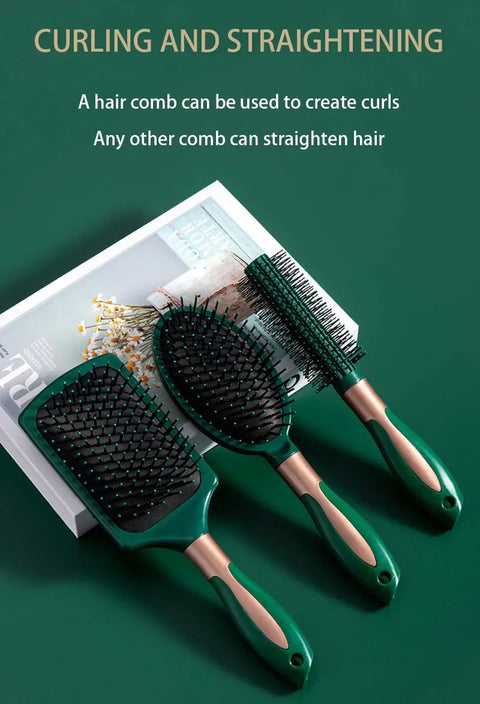 Anti-Static Oval round Air Cushion Comb Scalp Massage Exfoliating Tool for Salon SPA Professional Hair Styling Care Accessory