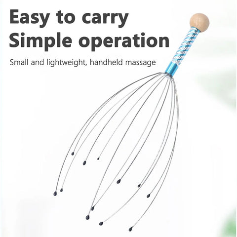 Random Octopus Head Massager Scratching Scalp Relaxation Relief Body Massager Scratcher Relieves Tension Health Care Tools