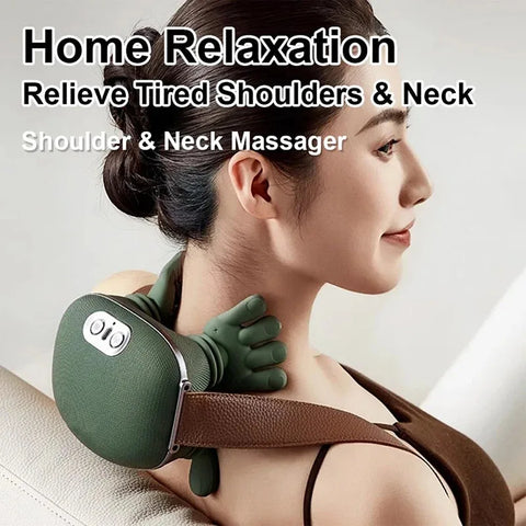 N7 Bionic Shoulder and Neck Massager Kneading Massager Shawl 3-Level Mode Neck Cervical Waist Leg