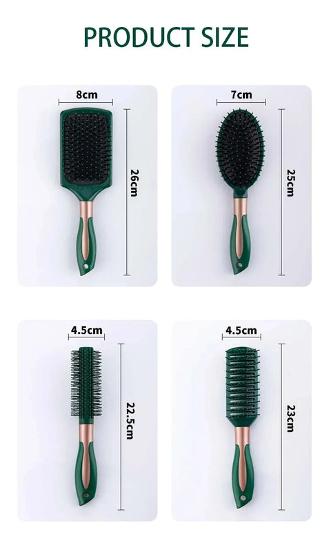 Anti-Static Oval round Air Cushion Comb Scalp Massage Exfoliating Tool for Salon SPA Professional Hair Styling Care Accessory
