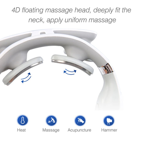 Neck Massage Machine 4 Head And Neck Protection Heating Machines Breathing Light Vibration Hot Compress Cervical Spine Machine