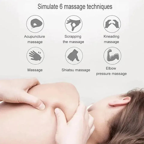 Cervical Spine Massage Sticker Battery Model Neck Massage Relaxation Relief Fatigue Massager Head Massager Easy To Carry