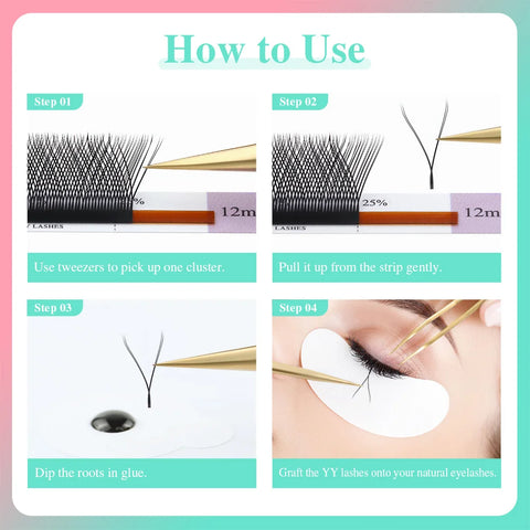 NAGARAKU YY Shape Hand Woven Premium  Eyelashes Extension