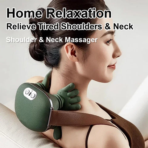 N7 Bionic Shoulder and Neck Massager Kneading Massager Shawl 3-Level Mode Neck Cervical Waist Leg
