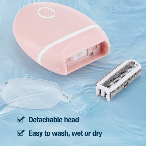 Women's Portable Electric Shaver - Compact Travel Size Body Groomer for Smooth Legs & Underarms, Easy to Clean
