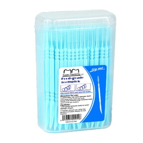 Portable ultra-fine toothpicks, disposable family box, double-head high-end personalized creative fruit sticks