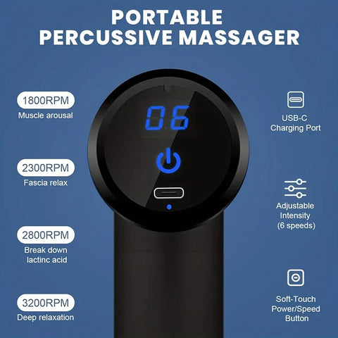 Clearance_Multifunctional fascia gun massager instrument portable muscle massage relaxation electric vibrating fascia gun_Contin
