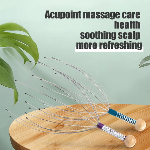 Random Octopus Head Massager Scratching Scalp Relaxation Relief Body Massager Scratcher Relieves Tension Health Care Tools
