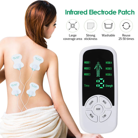 HOMEFISH Muscle Therapy Stimulator 6 Modes Tens Unit Machine Meridian Physiotherapy Pulse Abdominal Prostate Body Massager