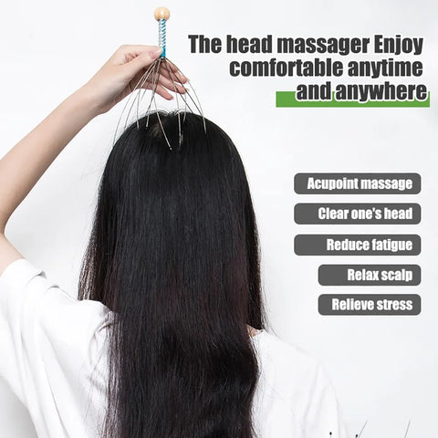 Random Octopus Head Massager Scratching Scalp Relaxation Relief Body Massager Scratcher Relieves Tension Health Care Tools