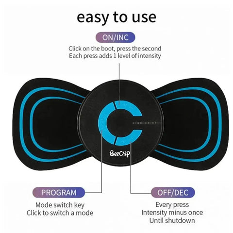 Cervical Spine Massage Sticker Battery Model Neck Massage Relaxation Relief Fatigue Massager Head Massager Easy To Carry